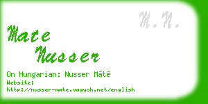 mate nusser business card